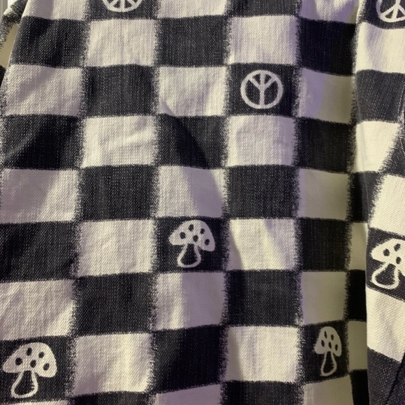 UO Rei Wide Sleeve Wrap Jacket Peace Mushroom Sign - Picture 4 of 8